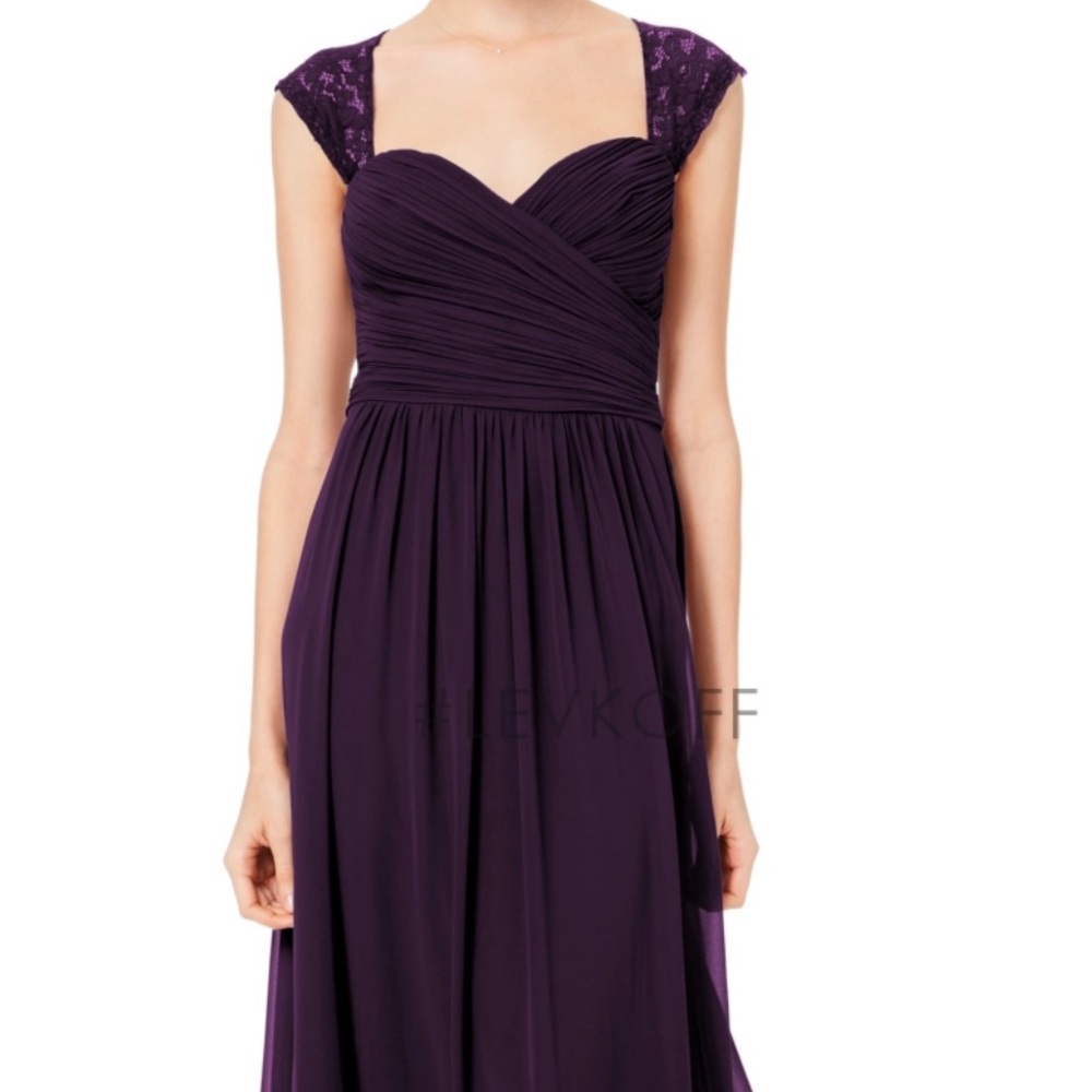 Bill Levkoff Bridesmaid Gown #7045, Plum